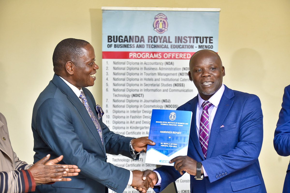awamala33's tweet photo. Today  marked my last day as Principal of our great Institution. I have  this evening officially handed over office to the new Principal Oweek, Joseph Balikuddembe Ssenkusu. I Wish you all a nice stay and God's blessing now and always.@MathiasMpuuga @cpmayiga https://t.co/uf1vzUKlJC