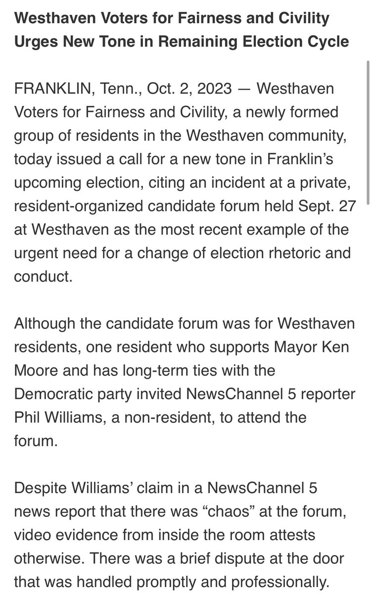 PhilNvestigates's tweet photo. So a Westhaven group, headed by @MikeBattistelli, says @NC5’s efforts to report on @HansonforMayor’s fabrications is “harassing and bullying,” calls on her opponents to be nicer. 1/ https://t.co/Ae626Xdqev