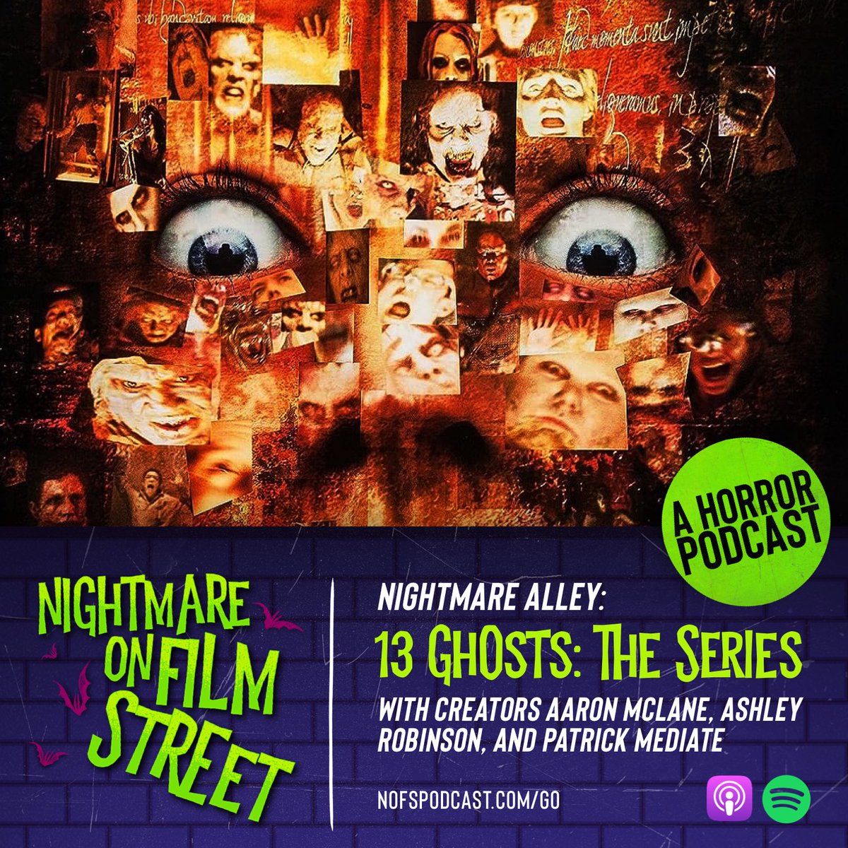 Bonus Episode! Join your horror hosts Kimmi &amp; Jon as they get the scoop on 13 GHOSTS: THE SERIES! 👻 

We’re joined by Patrick Mediate, Ashley Robinson, and Aaron McLane of Primordial Pictures, who’ve been working with Dark Castle to revive fan-favourite remake THIR13EN GHOSTS