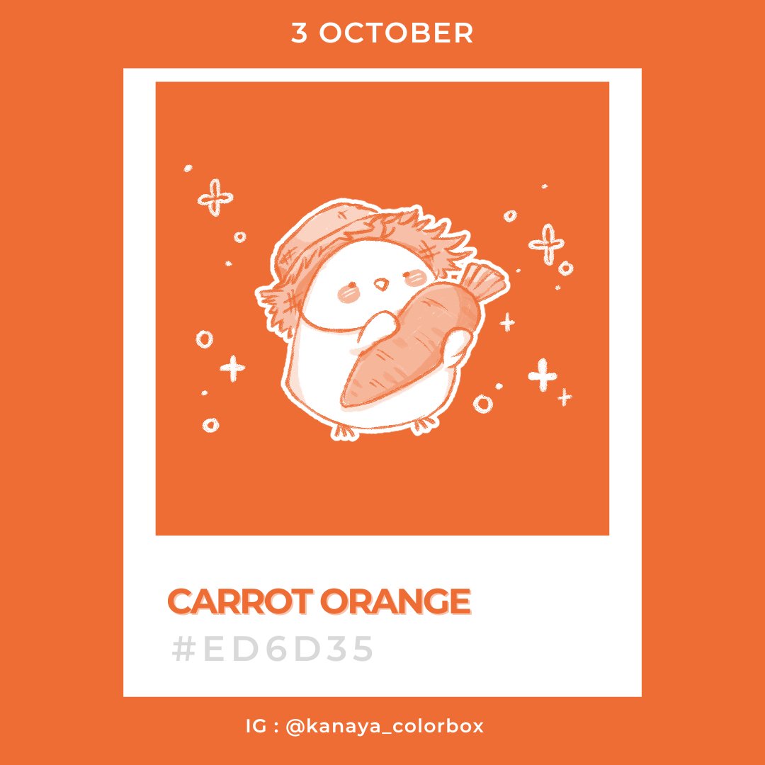 KaNaYa_KNa's tweet photo. 03 October | #ee7948
Carrot Orange | キャロットオレンジ
แคร์รอต ออเรนจ์
https://t.co/AWJ5G7ByPD
─────────────────────
🥕🍊
─────────────────────
#Birthday_Color
#03October #10月3日
#kanaya_colorbox_challenge https://t.co/tzTGFfFHaj