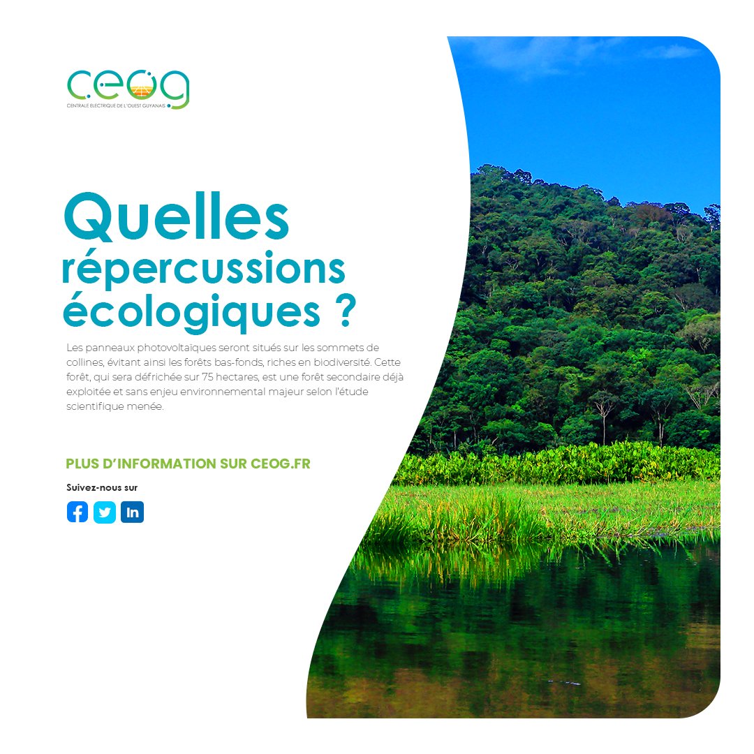 Pour en savoir plus sur la CEOG, consultez dès maintenant : 📷 ceog.fr/le-projet 📷 X : @CEOG_973 📷 LinkedIn : @CEOG #ceog #electricite #energie #hydrogene #eau #electricitedurable #environnement #protection #environnementale