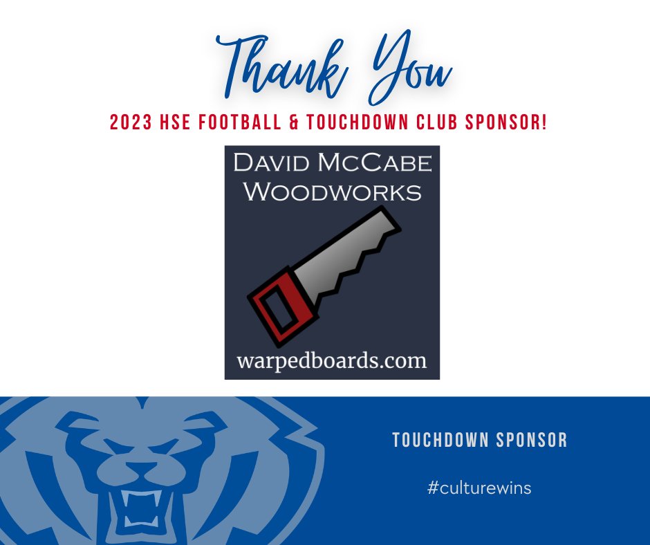 RoyalsTDClub's tweet photo. Photographer, videographer, woodworker - this man does it all! Thank you David and Sandra McCabe for your support of our @hsefootball! See more at https://t.co/ZITn4fD47g!
#Sponsor #TDClub #GoRoyals https://t.co/dKZmMdgqB9
