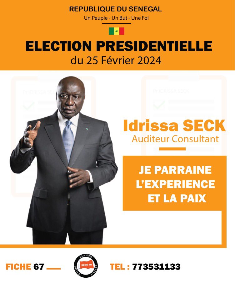 parti_reewMi_of's tweet photo. JE PARRAINE IDY :

Pour la réconciliation nationale, le Pardon et la Prospérité du Sénégal, je parraine le candidat Idrissa SECK. C’est le candidat qui va rassembler, réconcilier et rassurer les sénégalais.

#IdrissaSECK #HommeDePaix
#CohésionNationale https://t.co/Id2qJzX1Un