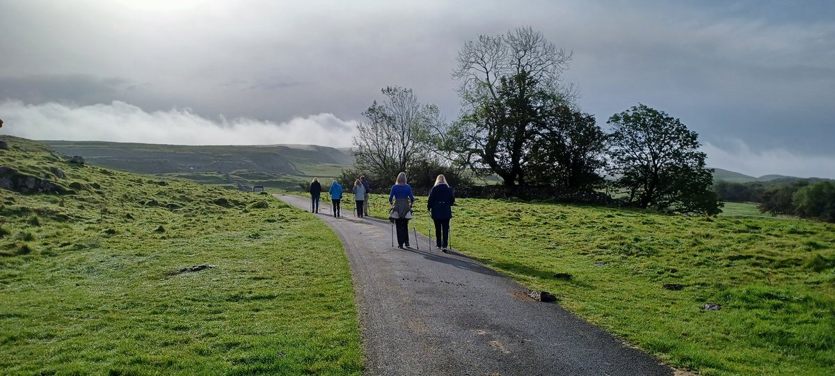 Yordic Walkers enjoying the autumn sunshine today. Join us for fun, fitness and fresh air! Jowulf@wolftracks.co.uk #keepfit