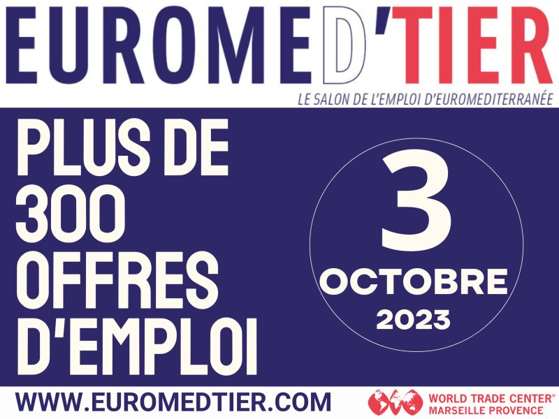 🔵 Rendez-vous mardi 3 octobre à Euromed'tier, le salon de l'emploi d'<a href="/Euromed_MRS/">Euroméditerranée</a> et <a href="/CiteEuromed/">La Cité</a>, soutenu par <a href="/AMPMetropole/">Métropole Aix-Marseille-Provence</a>

▶️Retrouvez des ateliers et conférences sur l'accès à l'emploi💫

📍World Trade Center de Marseille
🕐10h-16h

🎟️Inscription : euromedtier.com/inscriptions
