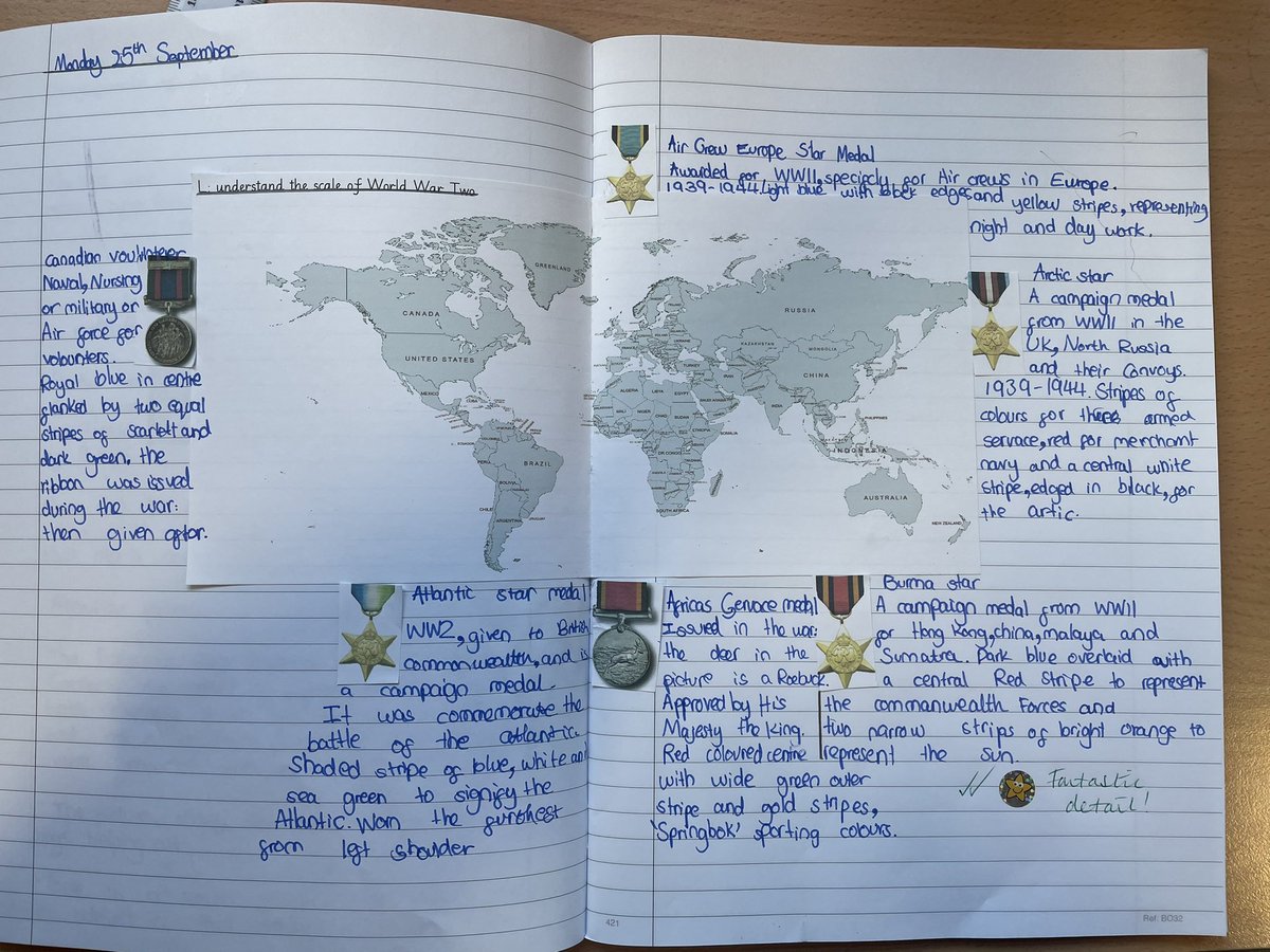 TyntesfieldMS's tweet photo. We’ve been exploring the scale of WW2. Beautiful presentation and high quality learning by all! A huge thanks also to grandparents and relatives for sharing their stories and artefacts. More to be shared tomorrow. https://t.co/lD7dzzFET8