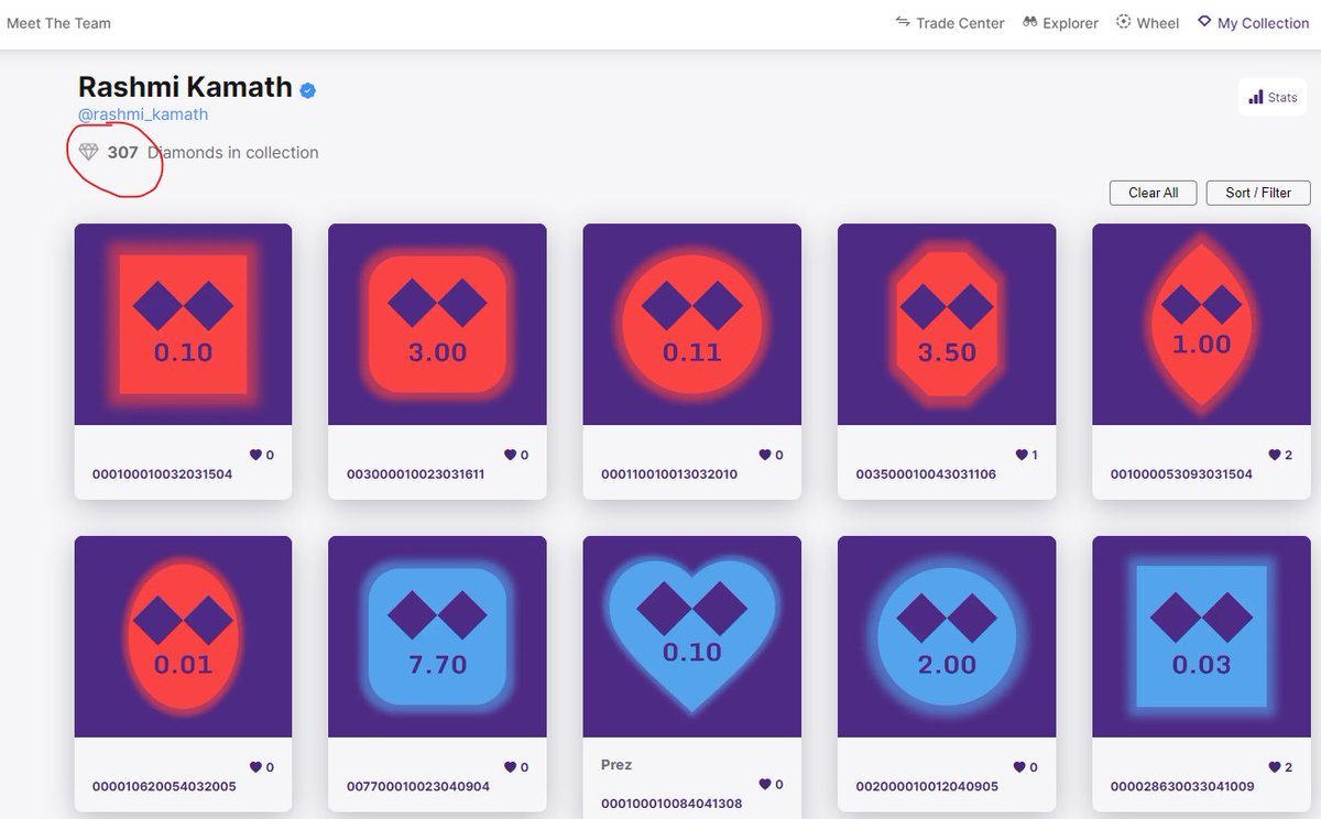RashmiKamath10's tweet photo. Yay! 300+  @rxxoio diamond collections. Super fun to spin &amp; trade diamonds. try your luck!
#crypto #nft #cryptangible #Diamond #rxxo 
@bruno https://t.co/KkEV6dQ5ZX
