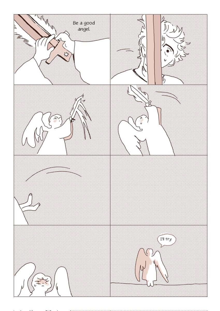 The 50+ pg #goodomens comic I drew in a month "Crowley and Aziraphale contemplate humanity, time, and dancing" links 2 read below ✴️🪽