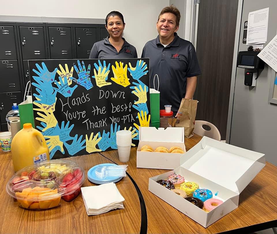 “Today is National Custodian Appreciation Day! Dulce Donuts  were very generous in donating donuts to help the Leonard PTA provided breakfast to our amazing custodians! 

We appreciate our custodial staff so much and hope they feel loved today and everyday! <a href="/OLE_Leopards/">Leonard Elementary</a>