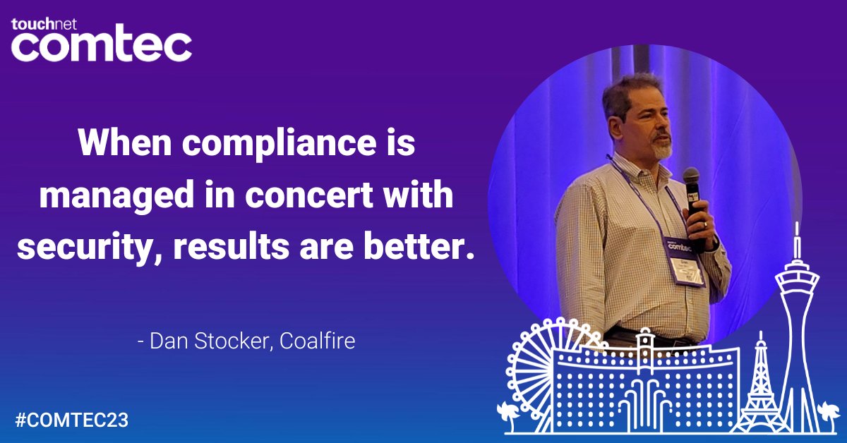 TouchNet's tweet image. #COMTEC2023 PCI Workshop is well underway with our session focused on the role of QSAs in #PCICompliance and cybersecurity.

Thank you to Dan Stocker from @coalfire for lending his expertise!