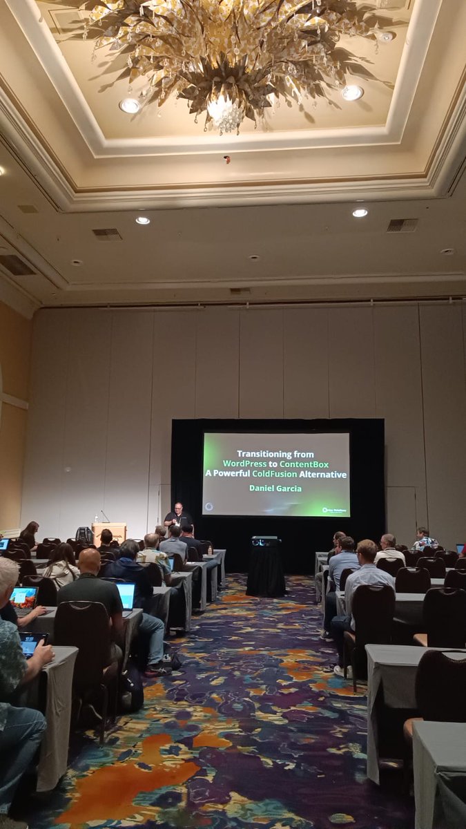 ortussolutions's tweet photo. Our Amazing Senior Developer @djgarcia76 has just started his #CFSummit session: “Transitioning from WordPress to ContentBox: A Powerful ColdFusion Alternative” 🌟

Are you tired of WordPress limitations? Try #ContentBox, an open-source #ColdFusion #CMS on #ColdBox. 🚀 @coldfusion
