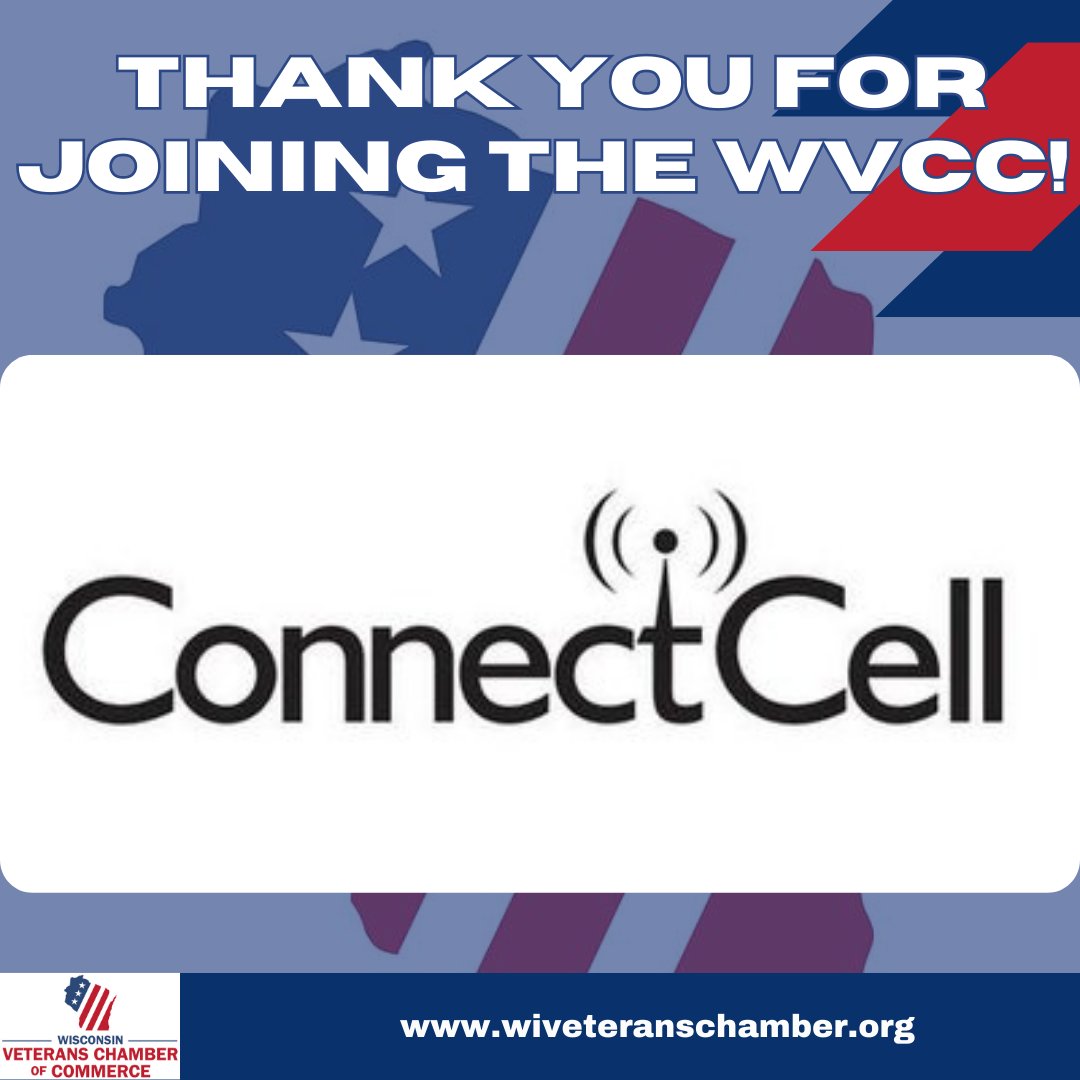 WIVetsChamber's tweet photo. **NEW MEMBER**
Thank you from all of us at the WVCC for becoming members and for supporting our Mission!

Connect with our New Member: https://t.co/FtxiLB6qVQ
UScellular - Connect Cell

#commerce #business #veterans #thankyou #InvestInVets #ProudToServe #WiVets https://t.co/W6uG9iSOfA