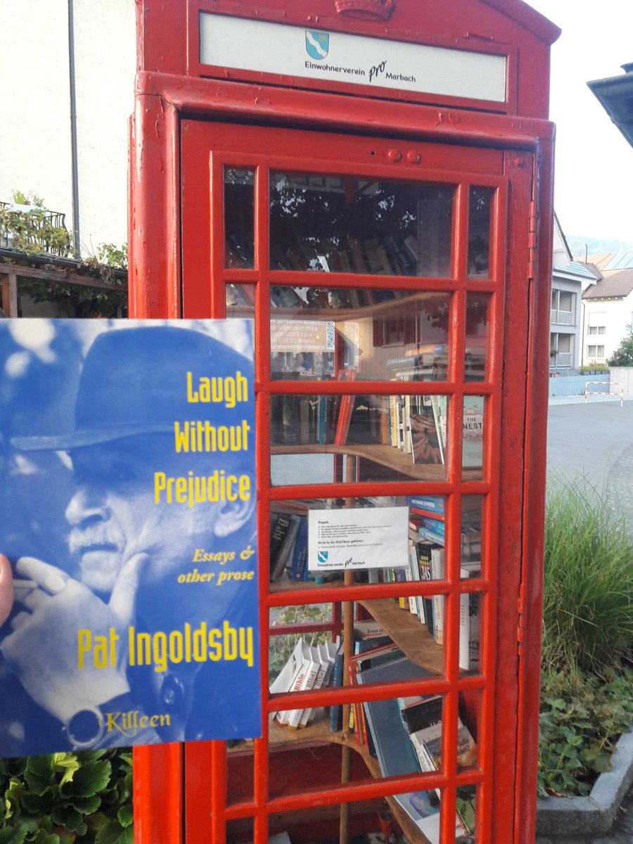 a nice surprise to find a #PatIngoldsby in the free book  telephone box in Marbach, Switzerland. hardly ever an English language book here so a nice treat to find one from home.
