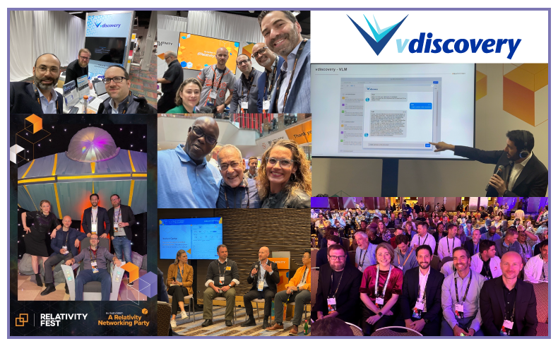 vdiscovery's tweet photo. All of us at @vdiscovery had a blast at #RelativityFest! We can't wait until next year! @Relativity #eDiscovery #LegalTech #legaltechnology #litigationsupport #legaloperations #legalservices #litigation #legalsupport https://t.co/0rhDIrqQFq