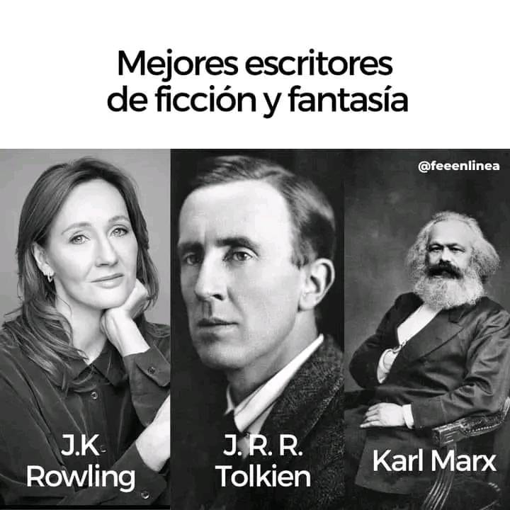 eldiariodedross's tweet photo. El universo de 2 de estos escritores están llenos de orcos. El de J.K Rowling no... porque los comunistas españoles en X no se presentaron al casting. https://t.co/O6tgxGjIqE
