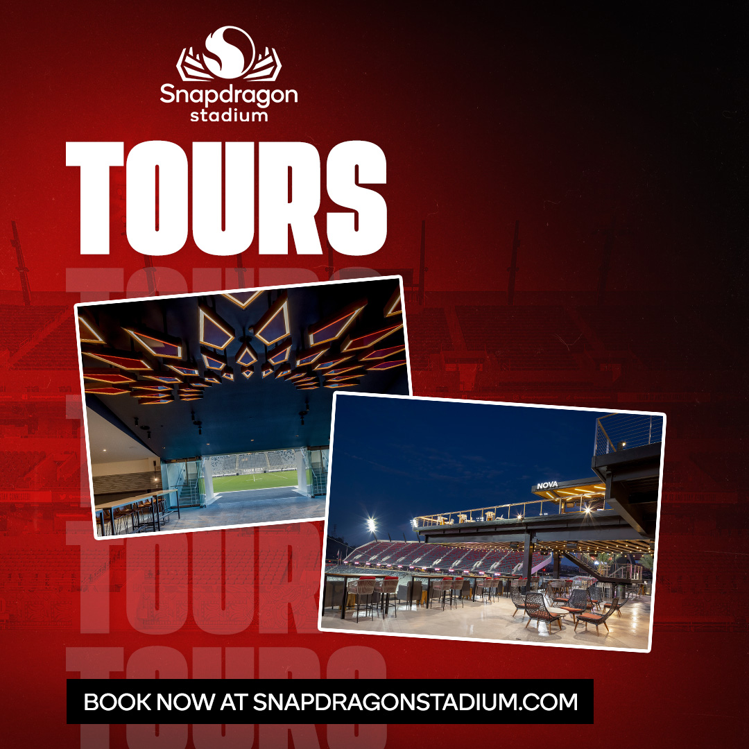 The wait is finally over! We are so excited to launch our @Snapdragon Stadium Tour Program! Join us for an exclusive look at our premium spaces and discover unique San Diego landmarks throughout the stadium. 🏟 Tickets are on sale NOW! Learn more → snapdragonstadium.com/visit/tours