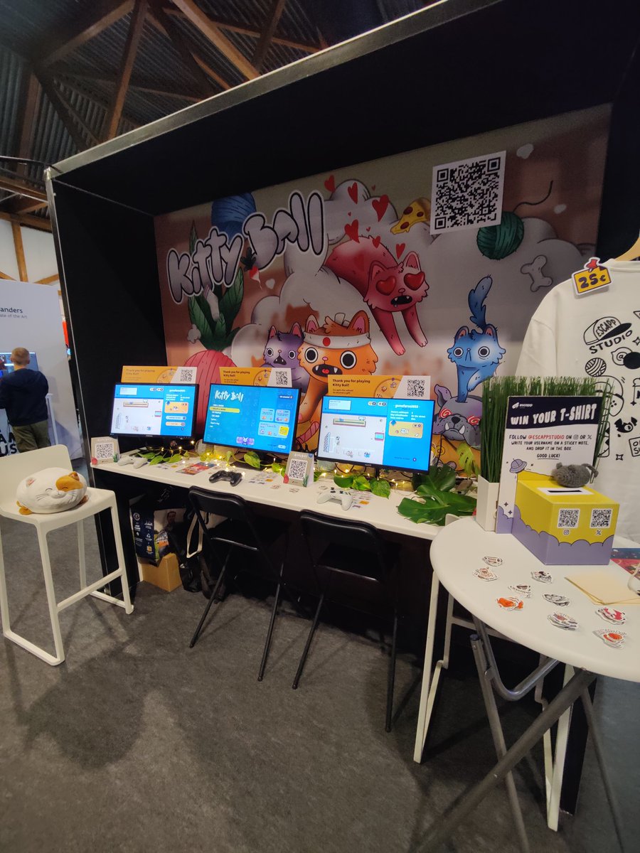 escappstudio's tweet photo. Amazing week-end at @GameForceBE. So much positive feedbacks but also interesting ideas to improve our game Kitty Ball, thank you guys

#indiegames #IndieGameDev #gameforce #kittyball #gamedev #Brussels https://t.co/4kbrzMcG8n