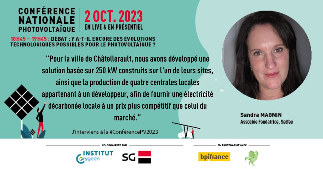 💡 Nous retrouvons Sandra MAGNIN, Associée fondatrice du groupe Selfee lors du débat : y a-t-il encore des évolutions technologiques possibles pour le photovoltaïque?

SG Bpifrance Le Hub La communauté du Coq Vert ZIA AGENCY

#ConferencePV2023 #energiesrenouvelables #innovations