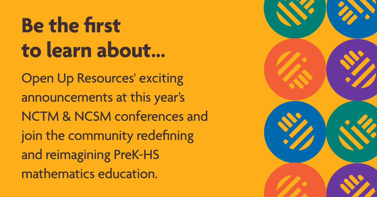 openupresources's tweet photo. Will we see you in DC? NCTM &amp; NCSM are just 3 weeks away and we have some BIG news to share. Sign up &amp; be the first to know when we make announcements on Thurs, Oct 26 and Sun, Oct 29. https://t.co/zgsjVeybu2 https://t.co/fnSMZl5F7c