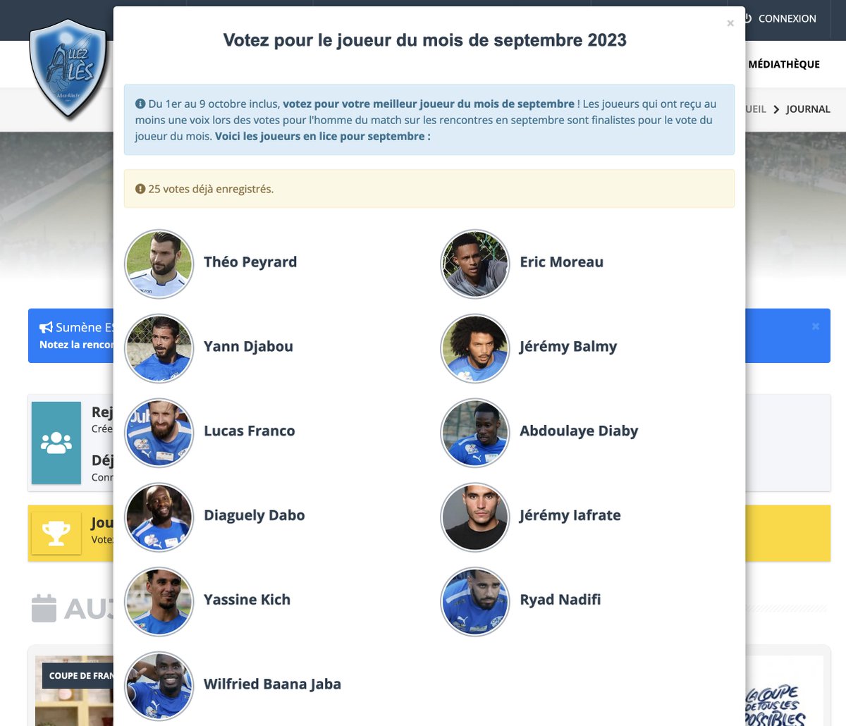 A vos votes : allez-ales.fr/accueil?jdm=1
#joueurDuMois #septembre