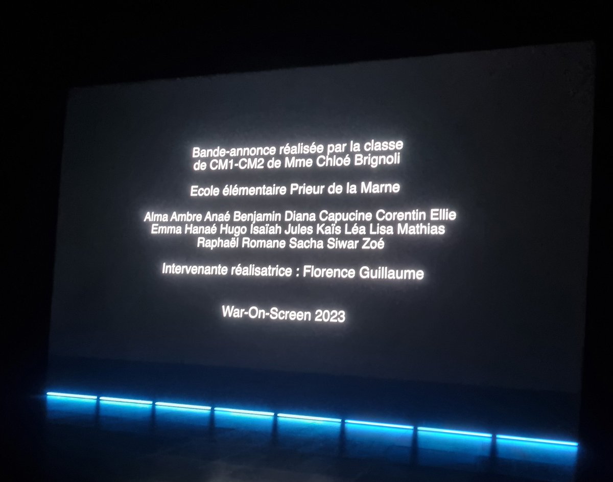 NadiaMenacer's tweet photo. #WarOnScreen à la Comète de Châlons-en-Champagne :
Ouverture du 11ème festival international du #film
#EAC #culture #Cinema #EMC
#EMI
Bravo aux élèves de l'école Prieur de la Marne pour avoir réalisé la bande-annonce jeune public!🎥 https://t.co/neVQ5EXa83