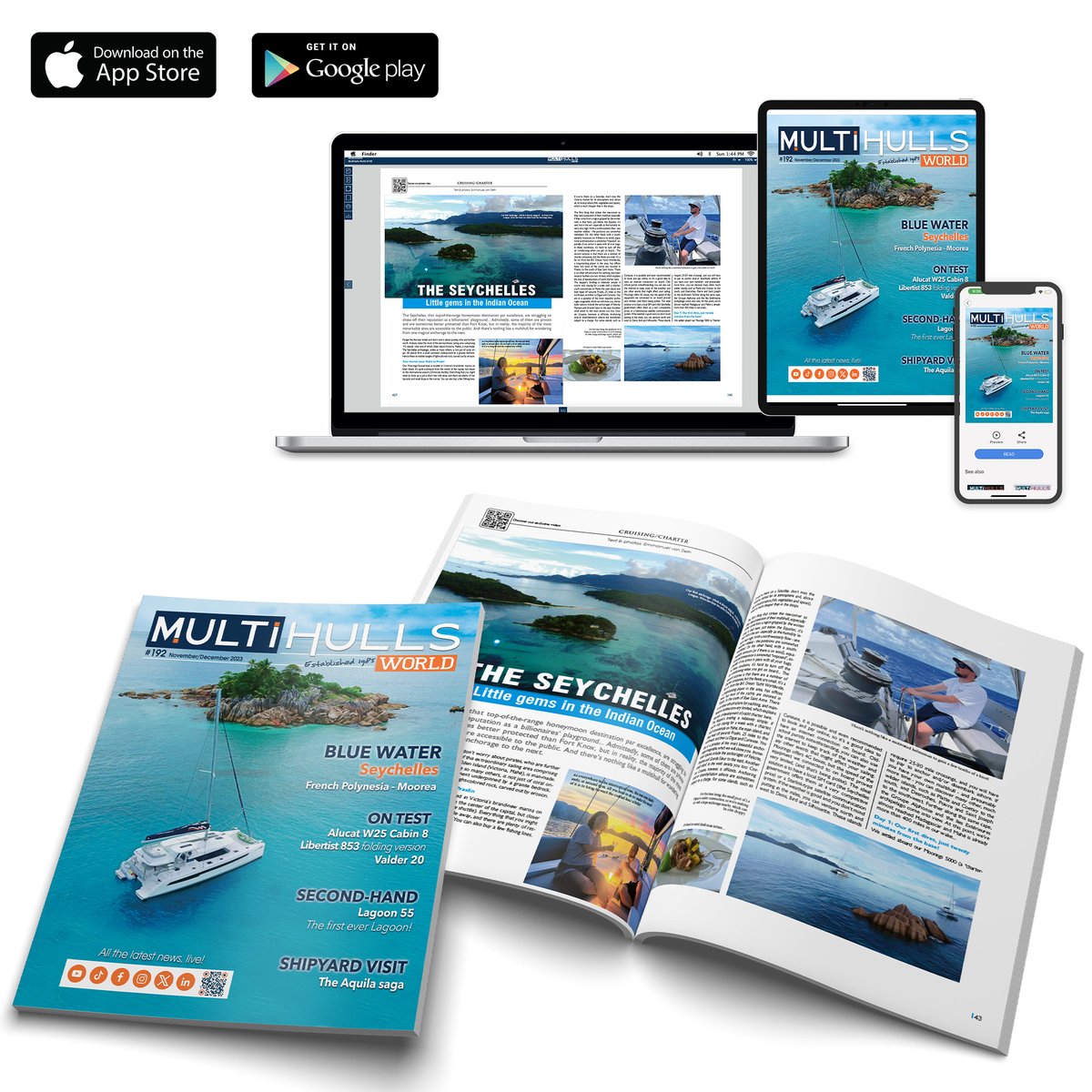 New Multihulls World #192 and Multicoques Mag n°221 are now available!   

English version ➡️ bit.ly/3EWNICy
French version ➡️ bit.ly/3PXEwnK
