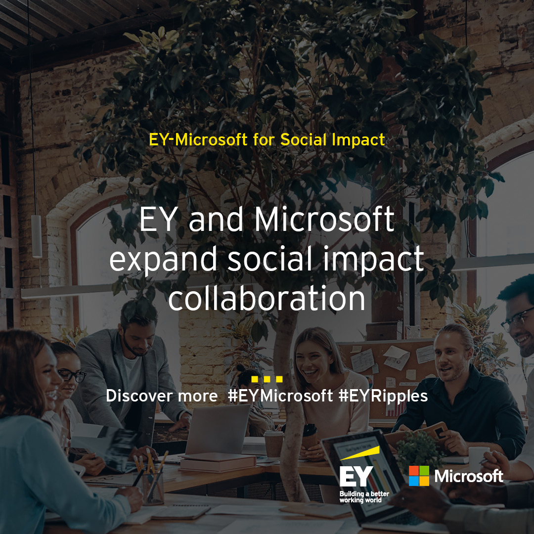 Together, @EYnews and @Microsoft are helping the next generation develop the skills needed for the growing green economy. Our expanded social impact collaboration empowers participants to learn about #sustainability, entrepreneurship and employability. ey.com/en_gl/news/202…