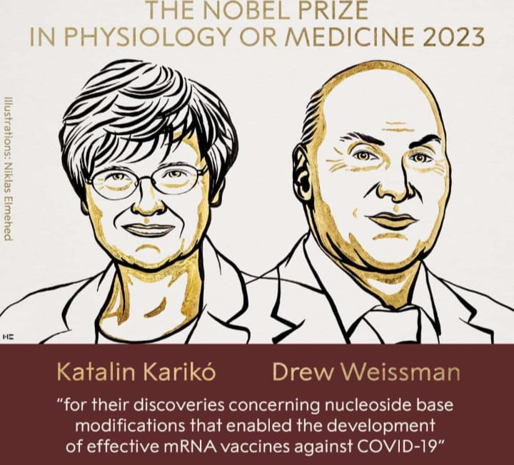 DrSunitKSingh's tweet photo. Nobel Prize in Physiology/Medicine-2023 https://t.co/94fRhhUXPe