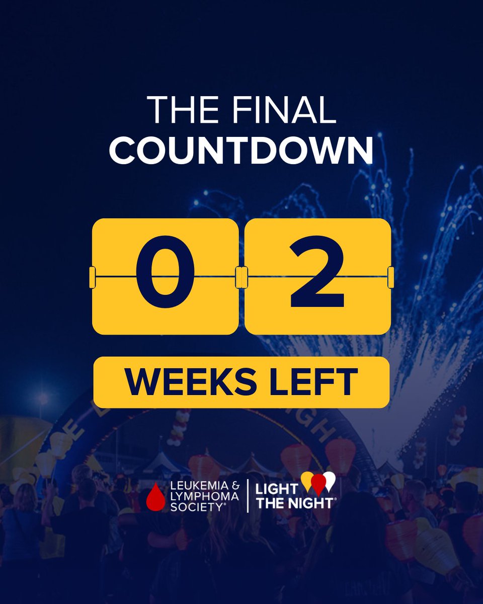 Light The Night (@lightthenight) on Twitter photo ✨The Final Countdown✨
2️⃣ weeks from today we’ll be closing Light The Night’s X account. But don’t fret—we’re not going anywhere! We’re joining forces with <a href="/LLSusa/">The Leukemia & Lymphoma Society</a>'s X account. 🤝
Go follow <a href="/LLSusa/">The Leukemia & Lymphoma Society</a> now to keep up with all things #LightTheNight & help us #CancelBloodCancer! 💛 ✨The Final Countdown✨
2️⃣ weeks from today we’ll be closing Light The Night’s X account. But don’t fret—we’re not going anywhere! We’re joining forces with <a href="/LLSusa/">The Leukemia & Lymphoma Society</a>'s X account. 🤝
Go follow <a href="/LLSusa/">The Leukemia & Lymphoma Society</a> now to keep up with all things #LightTheNight & help us #CancelBloodCancer! 💛