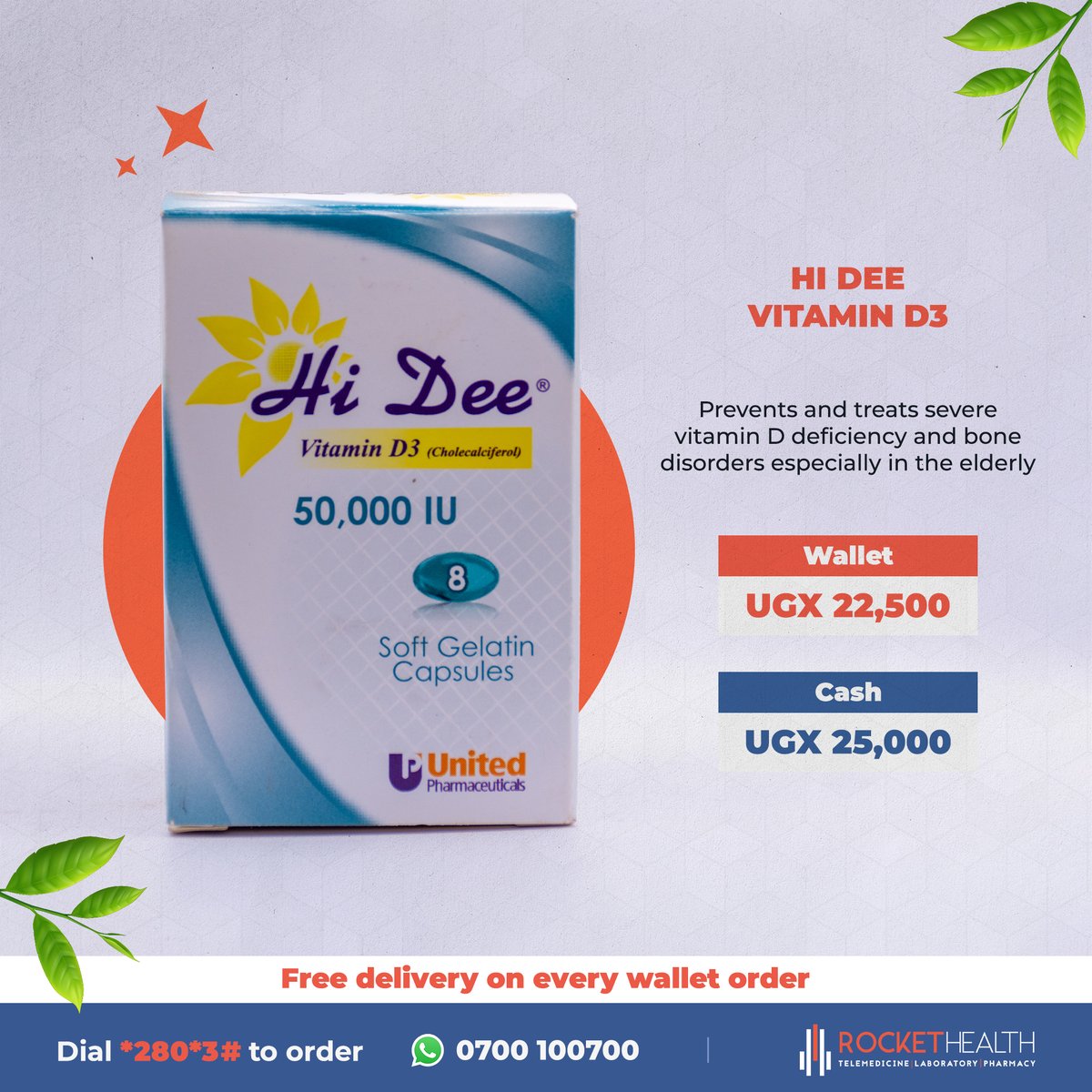 RocketHealthUG's tweet photo. The new month is a new opportunity to prioritize your health and wellness!💪🏼

Enjoy discounts &amp; FREE delivery on all #RocketHealthWallet orders.

To order, dial *280*3# or click https://t.co/a8RbxhRNhY https://t.co/m85fVhOJGd