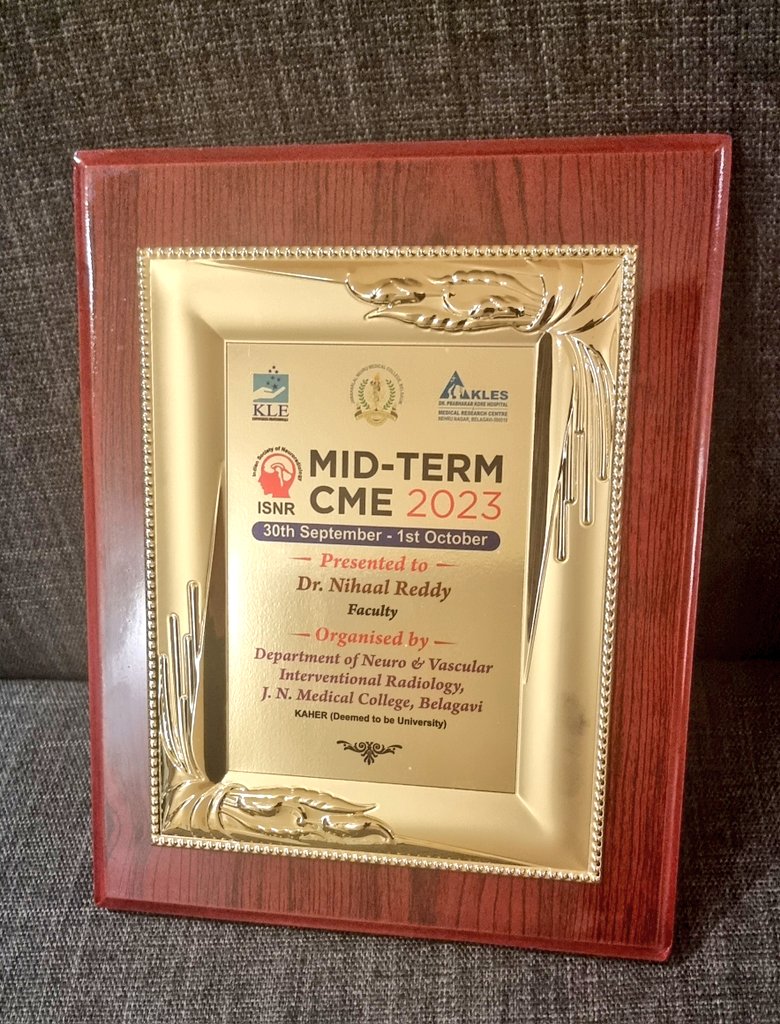 Embracing the nostalgia and poignancy of my radiology training days as an invited speaker for mid term <a href="/isnr_in/">ISNR</a> CME
Meeting old friends and mentors,heartfelt thanks to Prof. V Hattiholi and Dr Navin for the gracious invite.Cherished memories and inspiring connections.
#grateful
