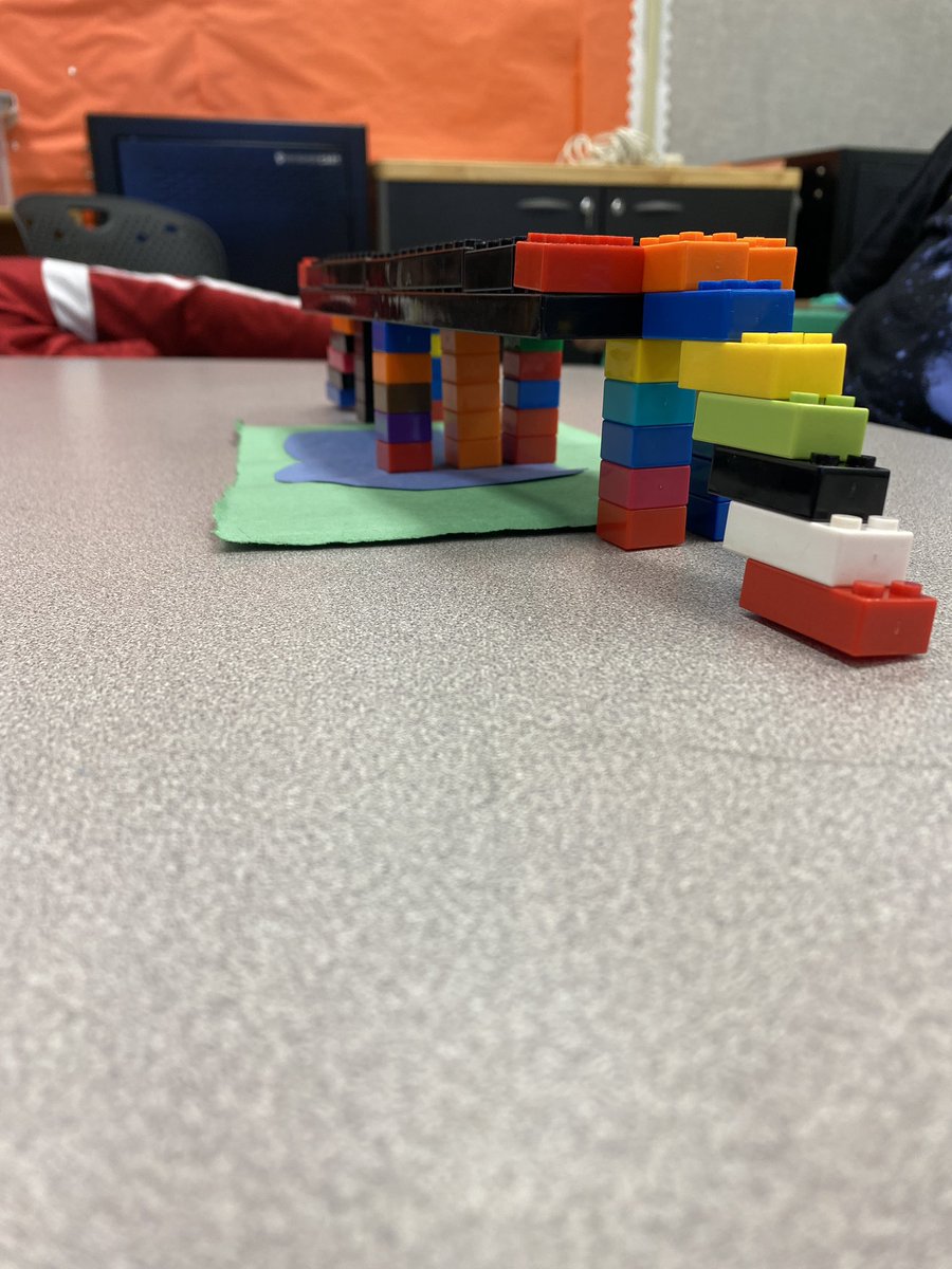LeahPush's tweet photo. My K-2 Ss had so much fun building their bridges after hearing the story, “The Three Billy Goats Gruff”. 
Well done friends!!
@LindenPS @LindenPSTech @Clicks4_Sch6 @School_5_Linden #steam #Engineering https://t.co/E3JQGufs25