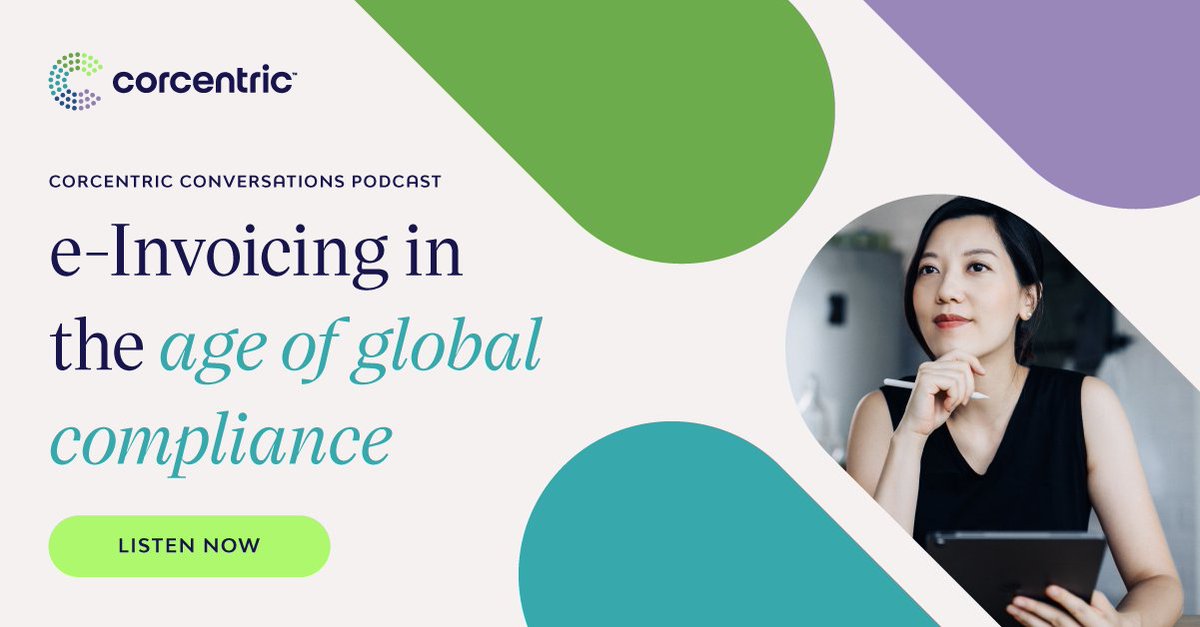 In this episode of Corcentric Conversations, David Austin, our Senior Product Manager, explains how to navigate the shifting terrain of mandatory global #eInvoicing compliance. Listen in: bit.ly/45dYsHl

#CorcentricConversations #podcast
