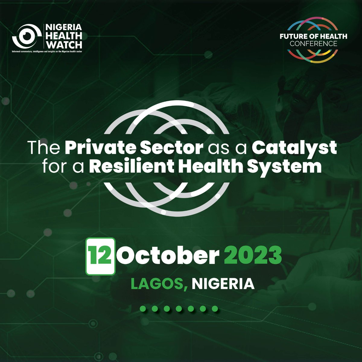 @muhammadpate @yates_rob @Shell_Nigeria @HygeiaHMO_ @nmanigeria @hfn_nigeria @LagoonHospitals @MedicalworldNig The 2023 Future of Health Conference, themed: The Private Sector as a Catalyst for a Resilient Health System promises to be another high-level platform to discuss the factors that can strengthen the Nigerian health system.

Join us in #Lagos: futureofhealthconference.com
#PS4HealthNG