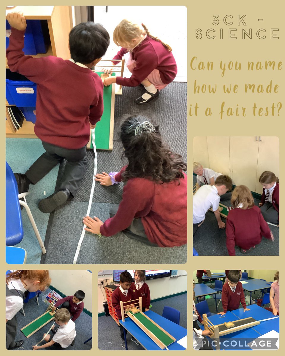tyntesfield's tweet photo. 3CK Science - how did we make it a fair test? What were we measuring? #primaryscience #fairtesting #friction #year3learning https://t.co/JxpWYjU5JQ