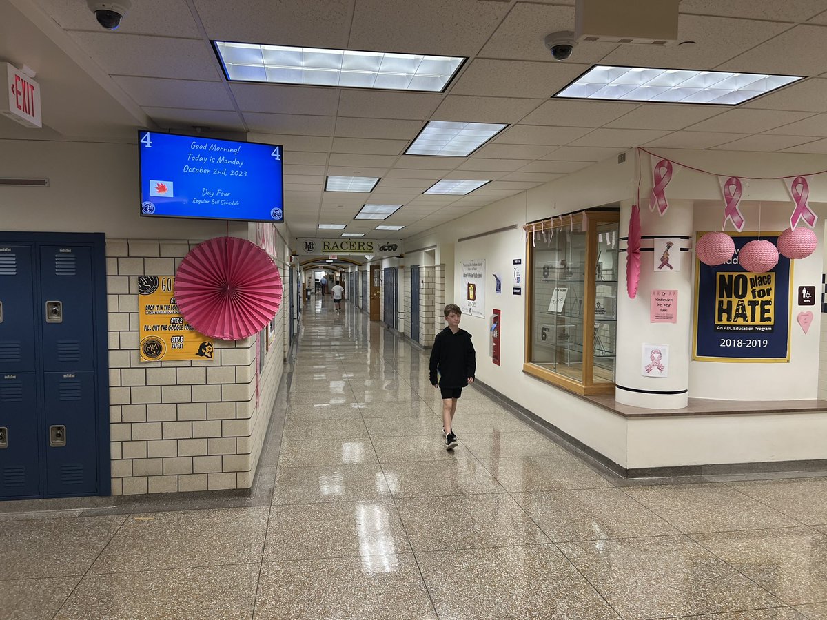 Mellon Student Council has us all decorated in pink for the month of October as we do our part to help raise awareness and money for breast cancer research. On Wednesdays we wear pink!