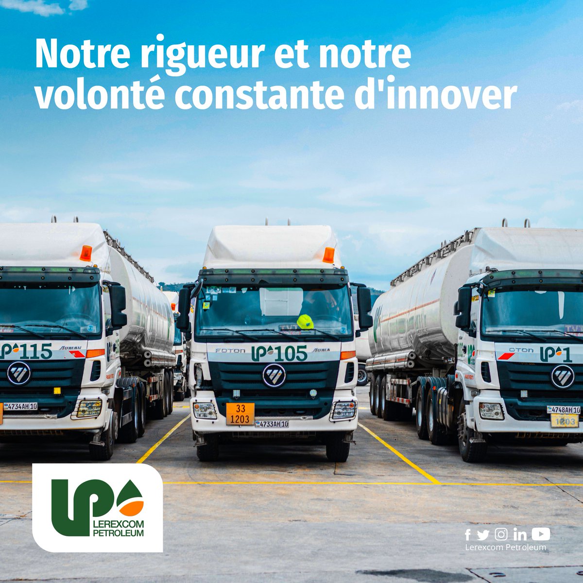 LerexcomP's tweet photo. Notre rigueur et notre volonté constante d'innover, nous permettent de répondre aux besoins de nos clients et partenaires avec performance et professionnalisme.
#lerexcompetroleum https://t.co/8aHapjZeNe