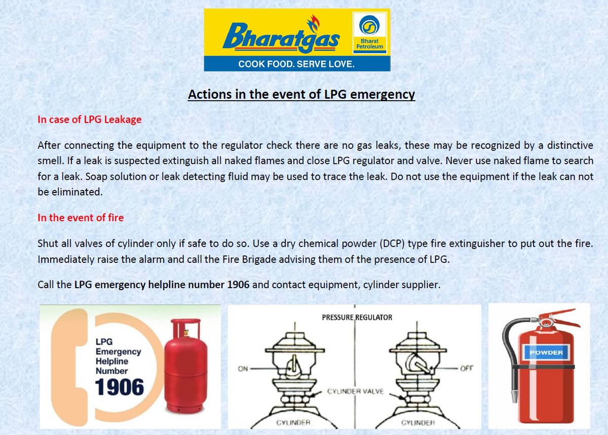 bharatgastnp's tweet photo. #SafetyFirst #LPGcylinder #Bharatgas #SafetyFirstSafetyMust
@BPCLimited @BPCLLPG https://t.co/jMAjyo7hfd