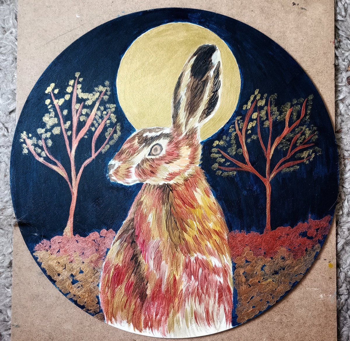 MogRagga's tweet photo. Hello. A quick post with a #WIP . I still haven't managed to unlock my account - I had intended to leave here. 
Take care and have a good day.🍂
#MHHSBD  #MondayMotivation #WildHare #WhimsicalArt https://t.co/3J25kpYWz6