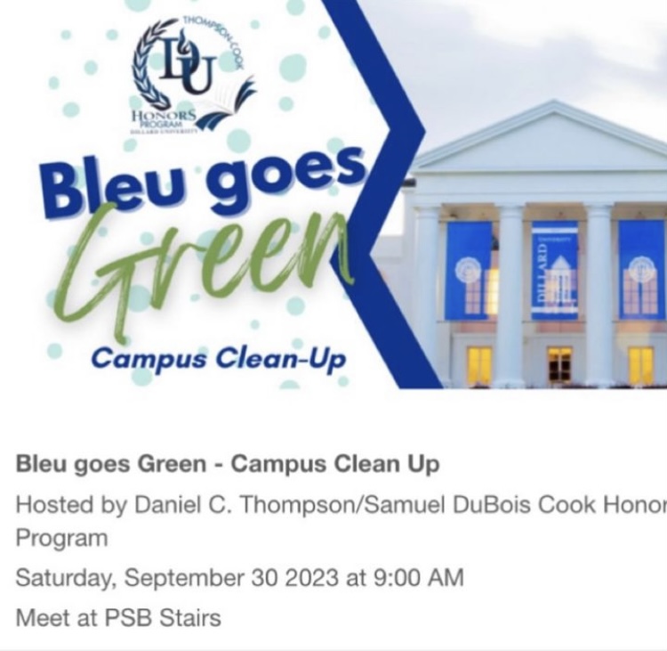 SraTorres's tweet photo. DU Bleu Green Krewe had a great time on Saturday during the Bleu Goes Green Campus Clean-Up! Thanks to Dr. Kimberly Moorehead, Ed.D., for organizing this opportunity to make #FairDillard even more beautiful! @du1869 #myDU #BleuGreenKrewe #studentactivist https://t.co/sgS0TyNh7N