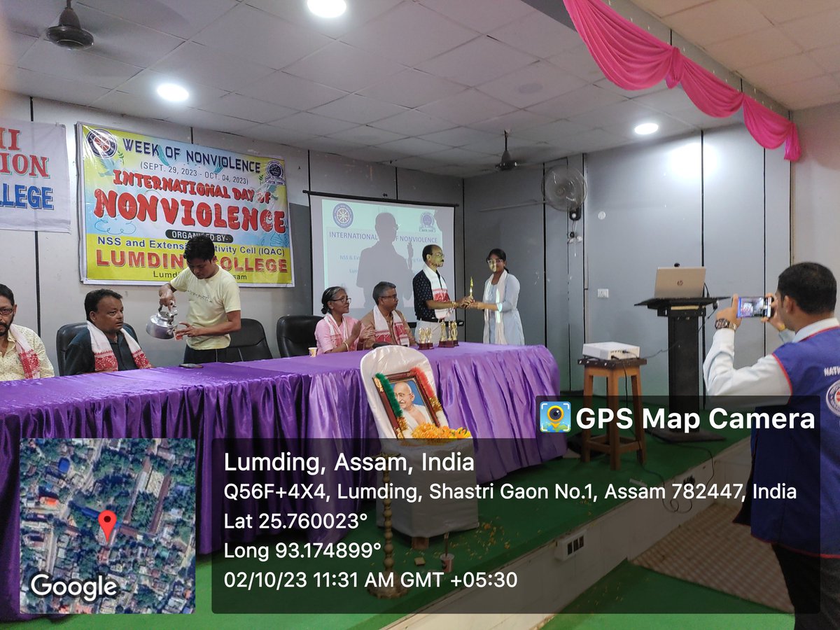 LumdingNss's tweet photo. Observance of Non-Violenece Day on 2 Oct 2023
#NSSAwards 
@nss_rdguwahati 
@_NSSIndia 
@DrRanjanKrKaka1 https://t.co/pRWczbiK8D