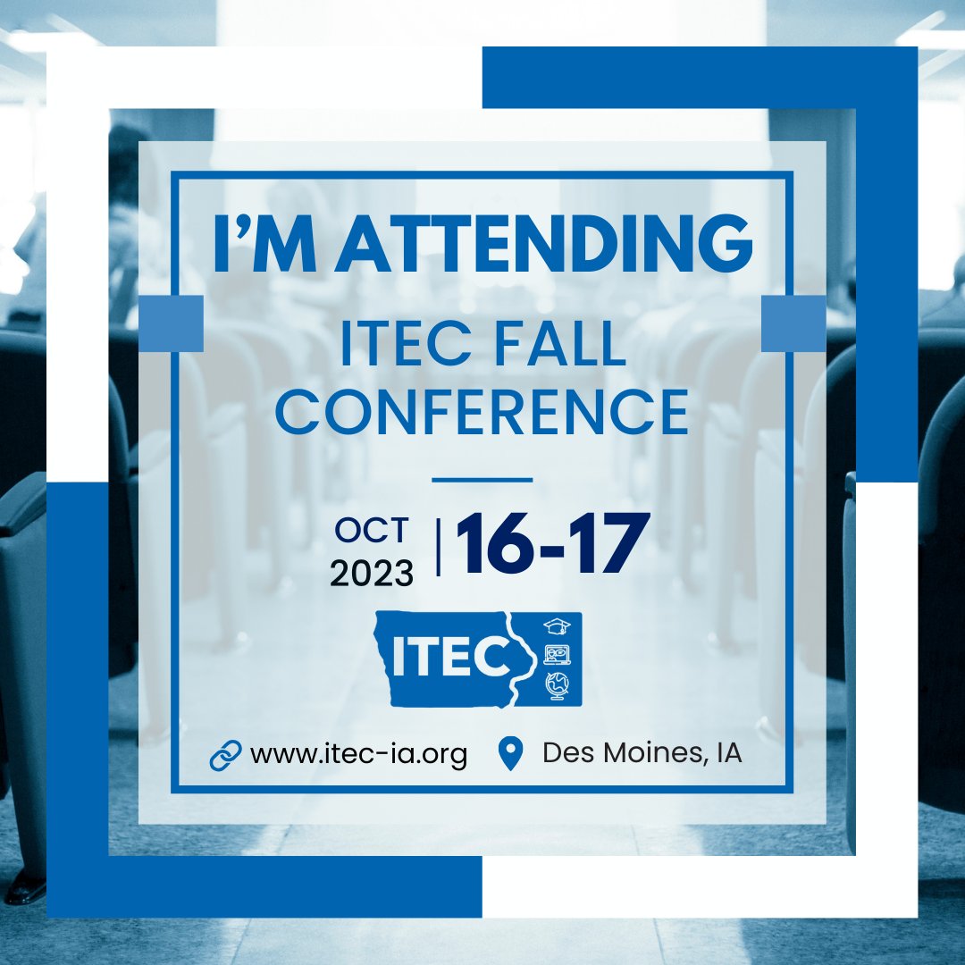 Pumped! To be attending another #itecia conference!! #edtech