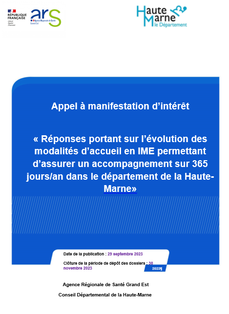 ars_grand_est's tweet photo. L’@ars_grand_est en lien avec le Conseil départemental, l’Aide sociale à l’enfance et la MDPH lance un #AMI pour la transformation de 4 places d’internat de semaine en places d’internat 365 jours dans le département de la #HauteMarne #ARS52
Modalités👉 https://t.co/9JZrquxben https://t.co/yVdw1x6G0t