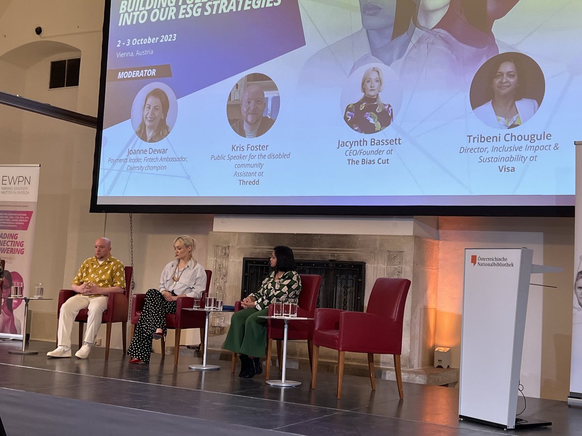 #EWPN2023 and now down to real #inclusion with ⁦<a href="/OpenBookON/">Open Book</a>⁩ speaker for the disabled , ⁦<a href="/TheBiasCut/">TheBiasCut</a>⁩ and the always upfront ⁦⁦<a href="/trio1545/">Tribeni Chougule</a>⁩ who leads the pack on this for ⁦<a href="/Visa/">Visa</a>⁩ - the problem is not the disabled. I think we should be able to  include!