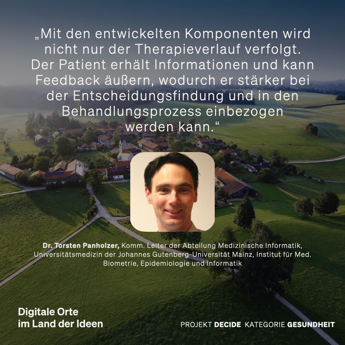 Land der Ideen (@land_der_ideen) on Twitter photo Mit dem Projekt DECIDE bringt die <a href="/UnimedizinMainz/">Universitätsmedizin Mainz</a> spezialisierte therapeutische Angebote der Hochschulmedizin in ländliche Räume und steht im Finale des #DigitaleOrte23-Wettbewerbs: land-der-ideen.de/wettbewerbe/di… <a href="/DtGlasfaser/">Deutsche Glasfaser</a> <a href="/hiig_berlin/">HIIG Berlin</a> <a href="/CZ_Stiftung/">Carl-Zeiss-Stiftung</a> <a href="/DLTonline/">LANDKREISTAG</a> <a href="/DanielaKluckert/">Daniela Kluckert</a> @bmdv Mit dem Projekt DECIDE bringt die <a href="/UnimedizinMainz/">Universitätsmedizin Mainz</a> spezialisierte therapeutische Angebote der Hochschulmedizin in ländliche Räume und steht im Finale des #DigitaleOrte23-Wettbewerbs: land-der-ideen.de/wettbewerbe/di… <a href="/DtGlasfaser/">Deutsche Glasfaser</a> <a href="/hiig_berlin/">HIIG Berlin</a> <a href="/CZ_Stiftung/">Carl-Zeiss-Stiftung</a> <a href="/DLTonline/">LANDKREISTAG</a> <a href="/DanielaKluckert/">Daniela Kluckert</a> @bmdv