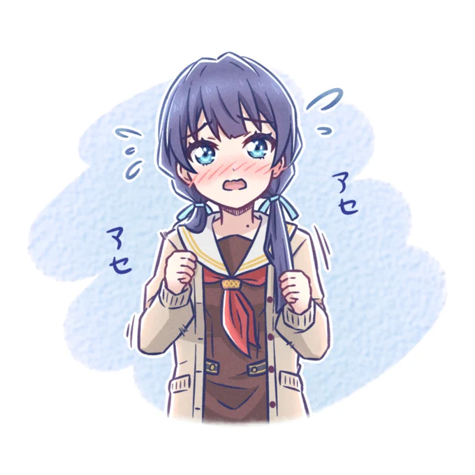 恥ずかしいセリフを読まされて困り眉なさやかちゃんかわゆい(というわけで衝動描き!!) #蓮ノ空美術部 #村野さやか #With蓮ノ空   なんだ今回の最高な配信は……神回かよ……綴理先輩もありがとう!!!