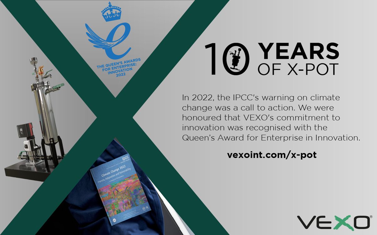 ⏳ In 2022, the IPCC's warning on climate change was a call to action.

At VEXO, we were honoured our commitment in innovating to end the climate crisis was recognised with the Queen’s Award for Enterprise in Innovation.

🏆 #ClimateUrgency #QueensAward #Innovation