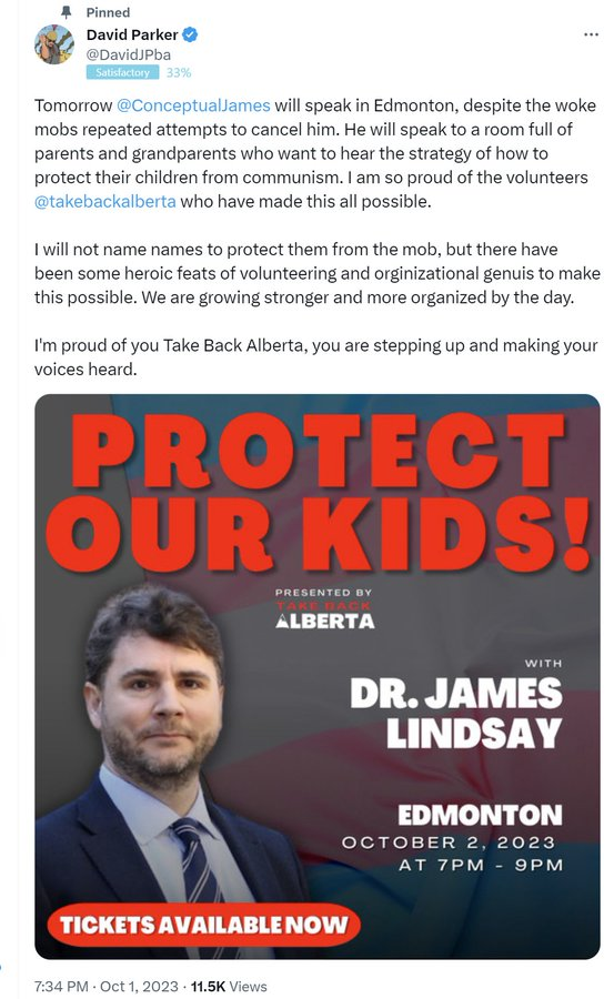 CalgaryOccupy's tweet photo. ~ Take Back Alberta has been refusing to release where this event is being held because the last two facilities have canceled on them.
We now have the details of where it's being held.
Let's stop them from spreading their hate and misinformation.
#UCPIsTBA #NoSpaceForHate https://t.co/yiZxTUK3el
