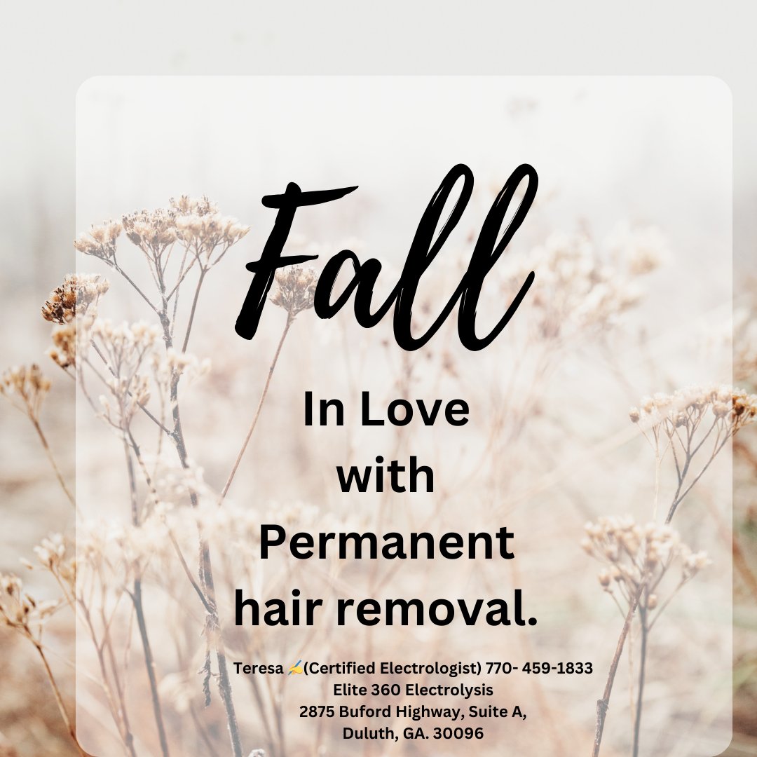 360Electrolysis's tweet photo. We offer FREE consultations with SAME day treatment!
Teresa 📷(Certified Electrologist) 770- 459-1833
Elite 360 Electrolysis
2875 Buford Highway, Suite A,
Duluth, GA. 30096
https://t.co/qbzJEBRWjV
📷The Natural Prescription for a Better You. https://t.co/eyOa4c9Mfo