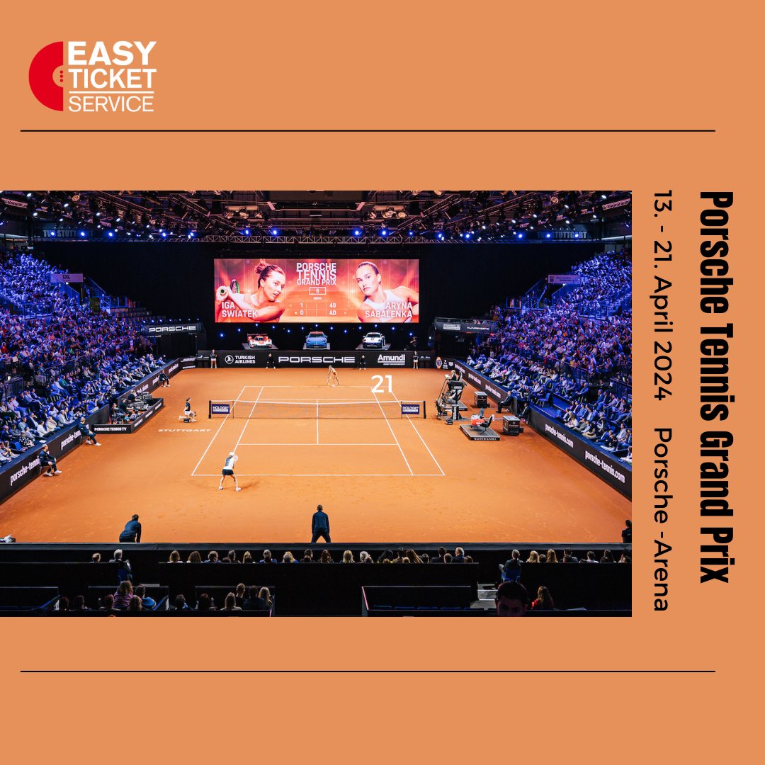 EASY TICKET SERVICE (@easy_ticket) on Twitter photo Der <a href="/PorscheTennis/">Porsche Tennis</a> Grand Prix ist seit heute morgen bei uns im Vorverkauf verfügbar, klickt auf den Link und sichert euch eure Tickets zum Frühbucher*innenvorteil! (10%):
easyticket.de/kuenstler/pors…
#PorscheTennis #PTGP2024 #PorscheArena #Stuttgart Der <a href="/PorscheTennis/">Porsche Tennis</a> Grand Prix ist seit heute morgen bei uns im Vorverkauf verfügbar, klickt auf den Link und sichert euch eure Tickets zum Frühbucher*innenvorteil! (10%):
easyticket.de/kuenstler/pors…
#PorscheTennis #PTGP2024 #PorscheArena #Stuttgart